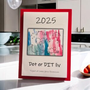 Kalender 2025 i rød ramme